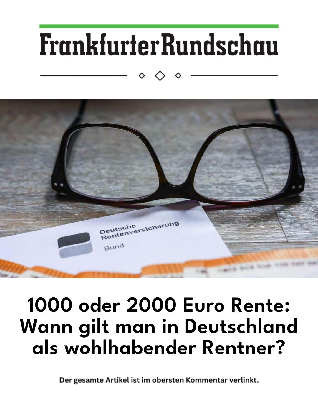 Reiche Rentner in Deutschland: Ab... - Frankfurter Rundschau | Facebook
