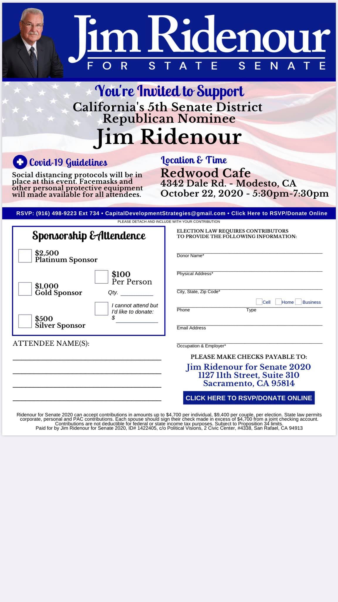 Jim Ridenour for State Senate District 5