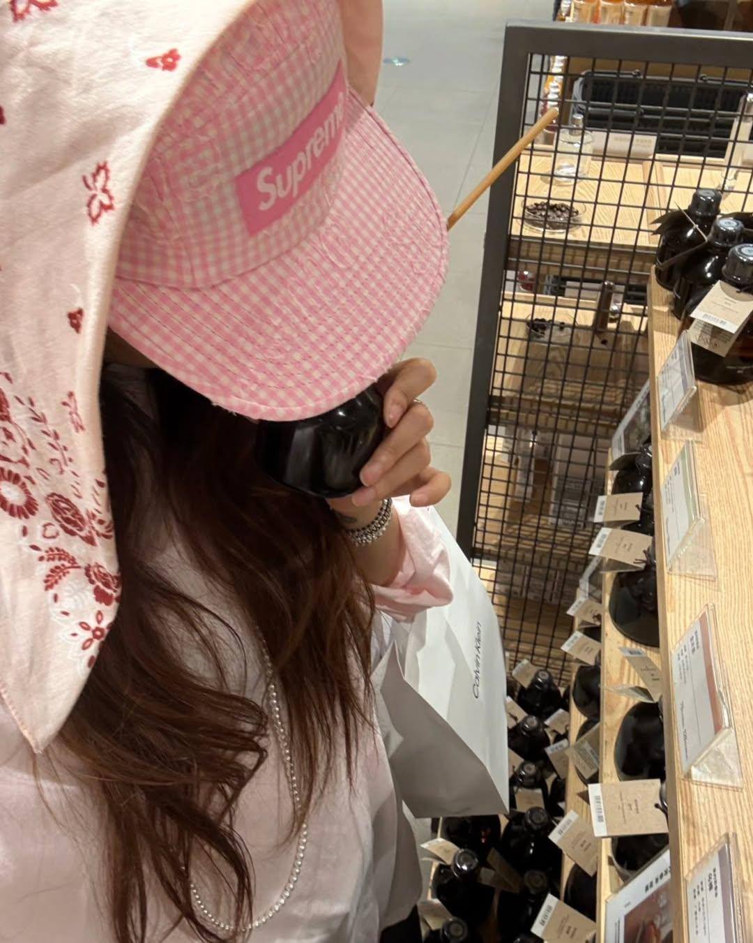 ꒰ pre oder ꒱Supreme💕 Monogram Gingham Camp Cap Pink - 26SS Rare