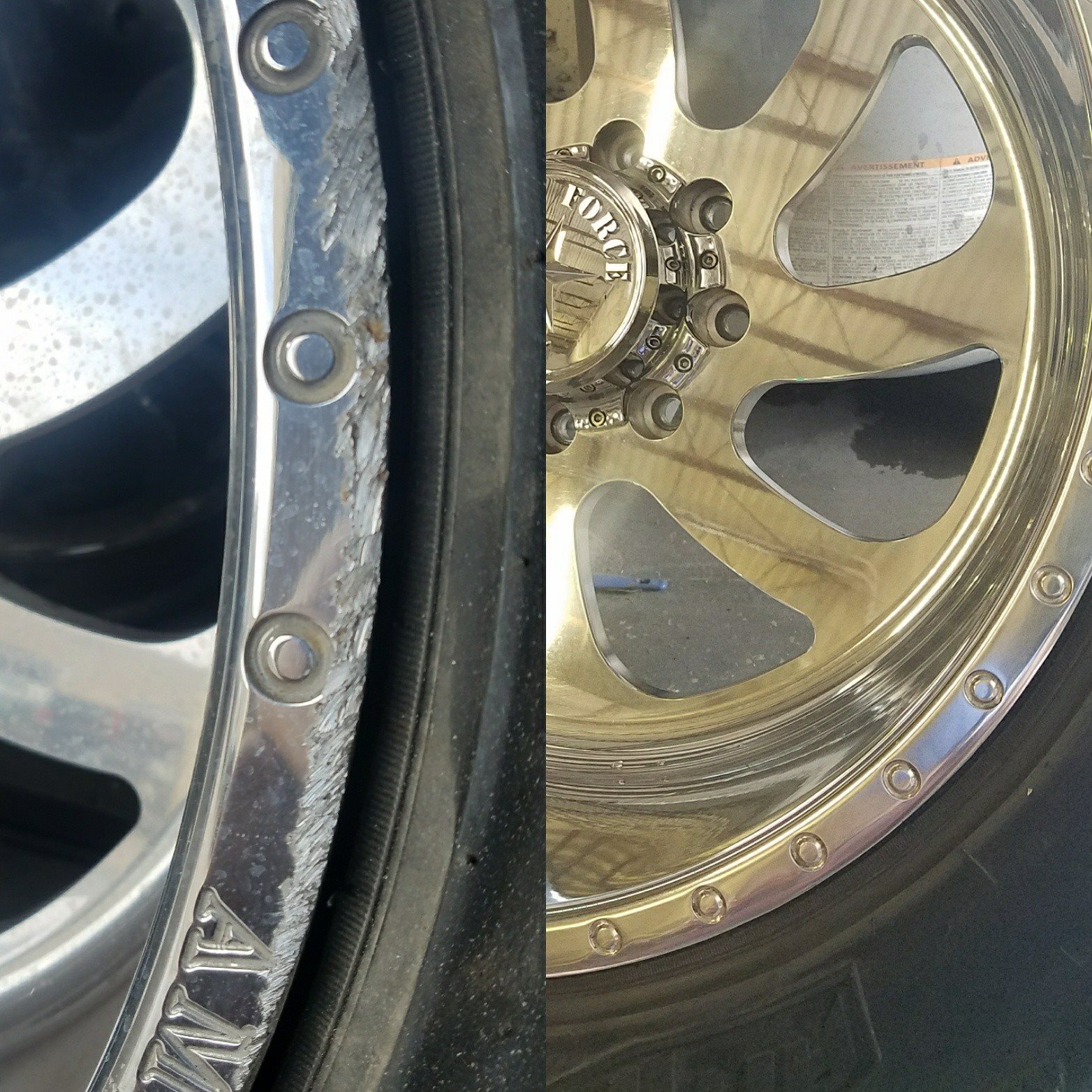 Curb rash repair on some... - Quality One Wheels & Coatings | Facebook