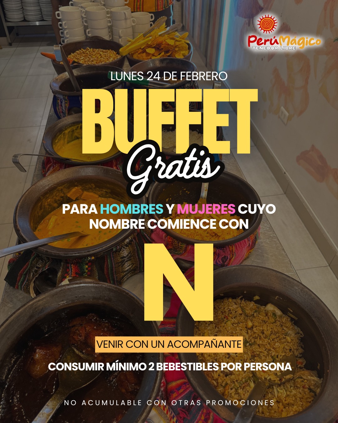 Perú - Promoción especial! 🎉 Buffet gratis 😋 para todas los hombres y ...
