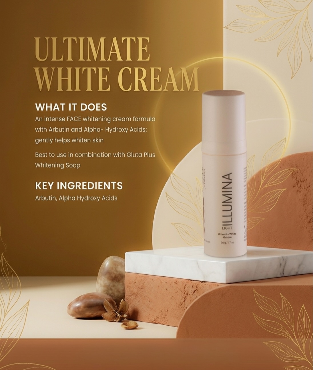 Elevate your daily routine with Dermstrata Atelier's Ultimate White Cream. Designed as an art form for your face, this Arbutin and AHA-rich formula offers a sophisticated path to a radiant, even complexion