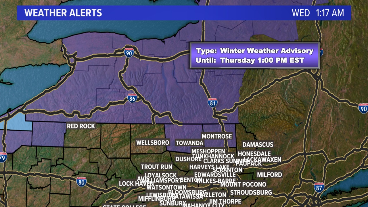 WNEP - Winter Weather Advisory has been issued by the National Weather ...