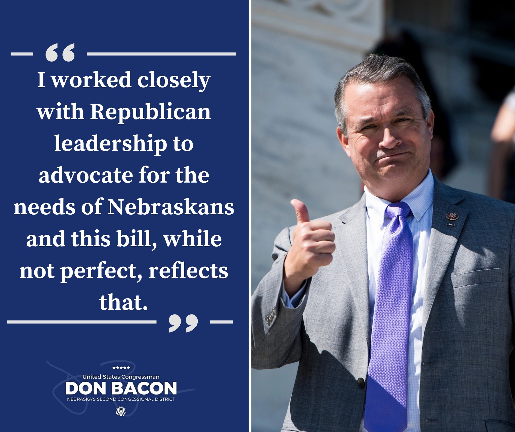 Congressman - I voted to pass the One Big Beautiful Bill Act to ...
