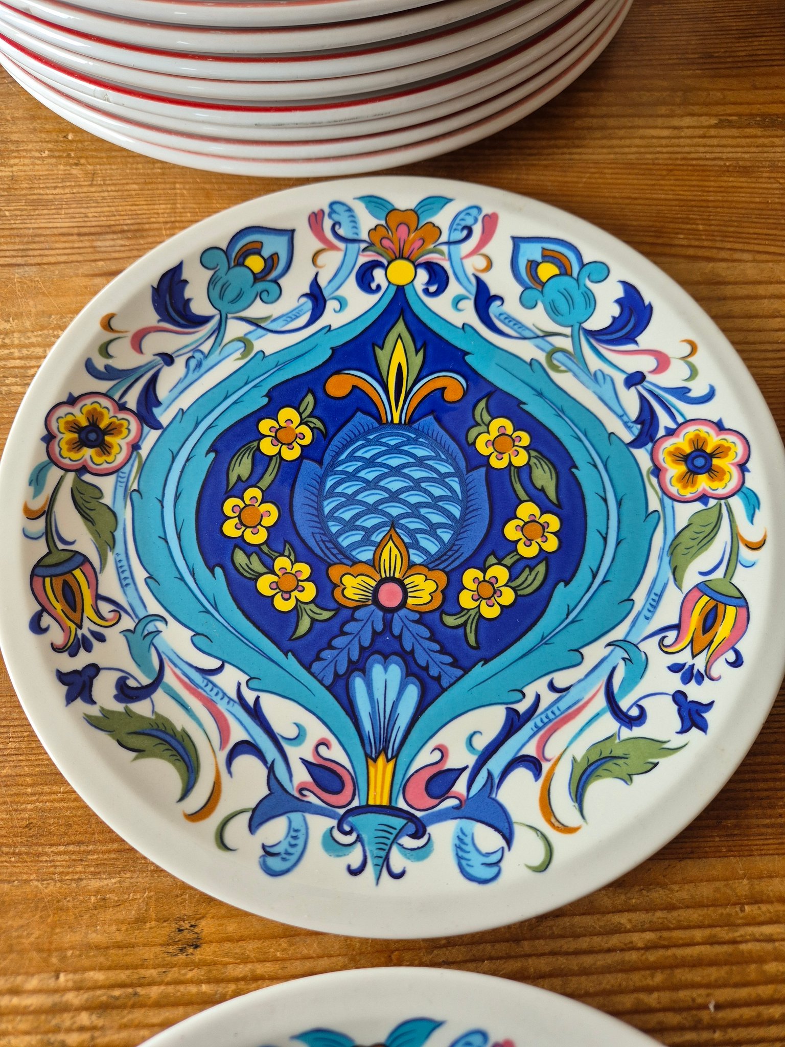 Lot de 6 assiettes à dessert en porcelaine 20cm, PESCARE
