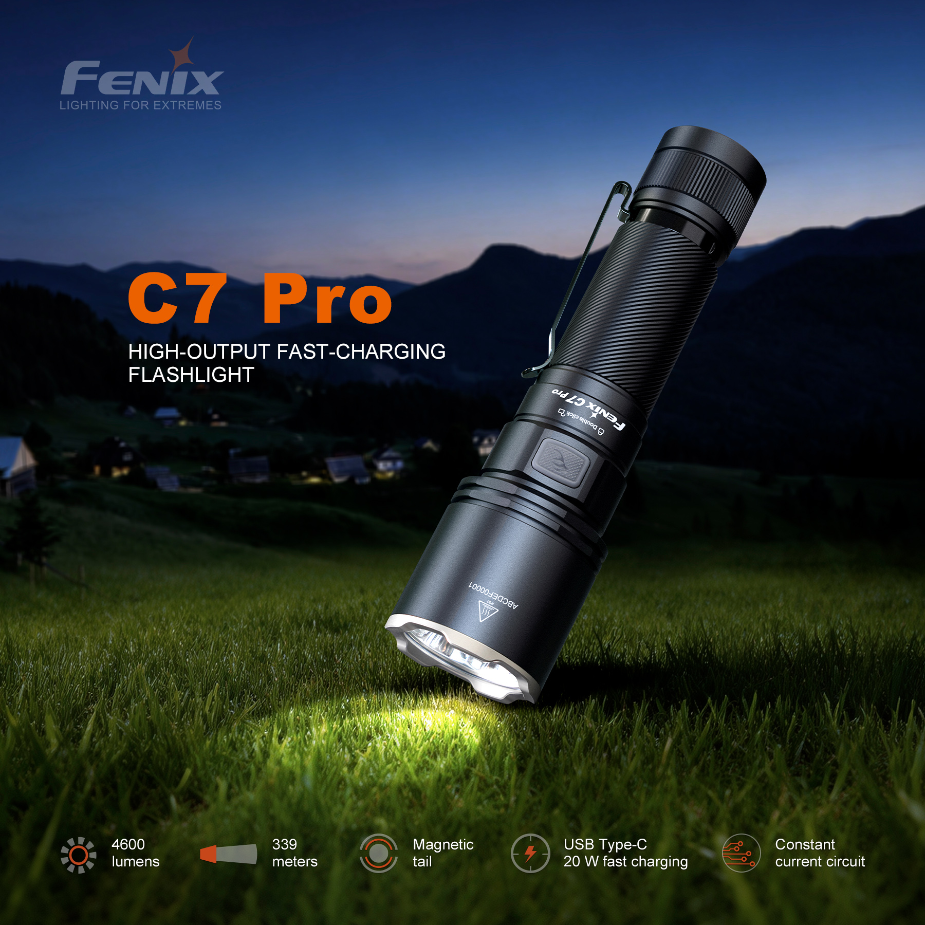 best fenix flashlight that floods LR40R V2.0 15,000 Lumen Super Bright Flashlight, USB-C Fast Charging Rechargeable Long Throw Searchlight with Floodlight and Spotlight and Organizer This flexibility ensures quick No extras. Just power where