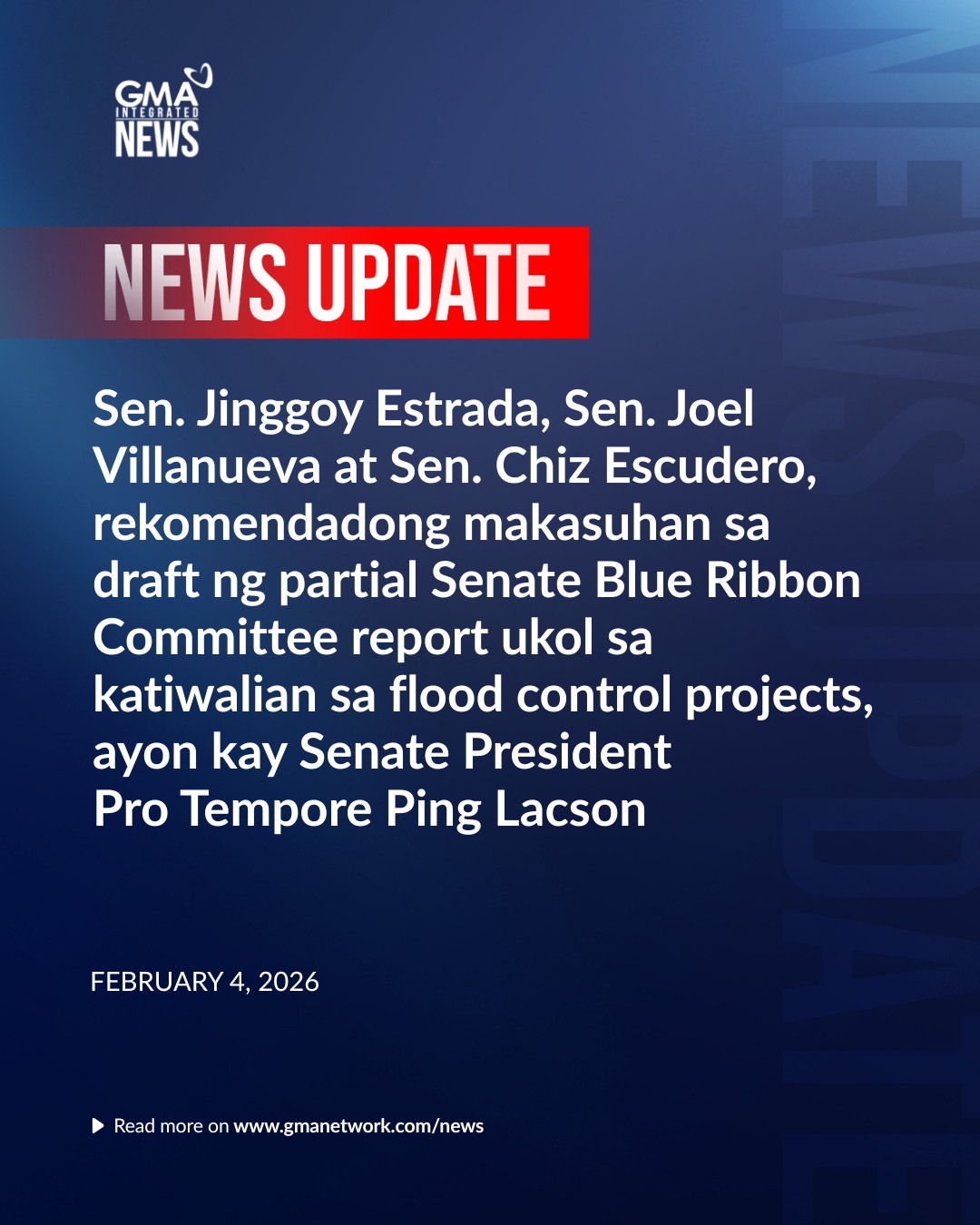 GMA - NEWS UPDATE: Sen. Jinggoy Estrada, Sen. Joel Villanueva at Sen ...