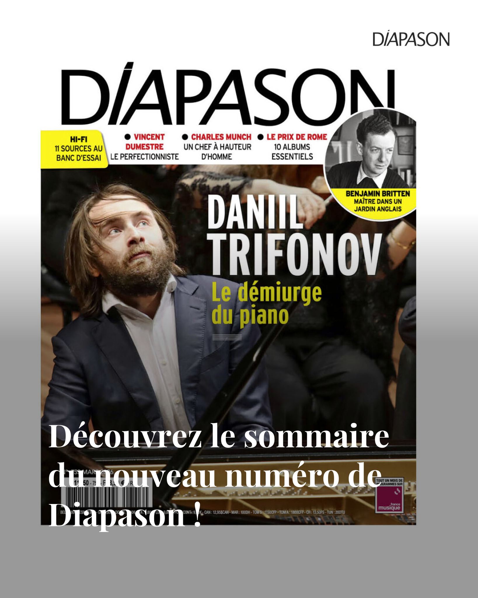 Diapason - Votre numéro de mars 2026 est paru : précipitez-vous chez ...