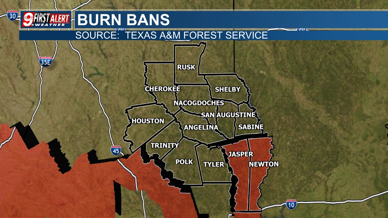 Burn Ban Update 🔥🔥 Both Angelina and... - Brad Hlozek KTRE | Facebook