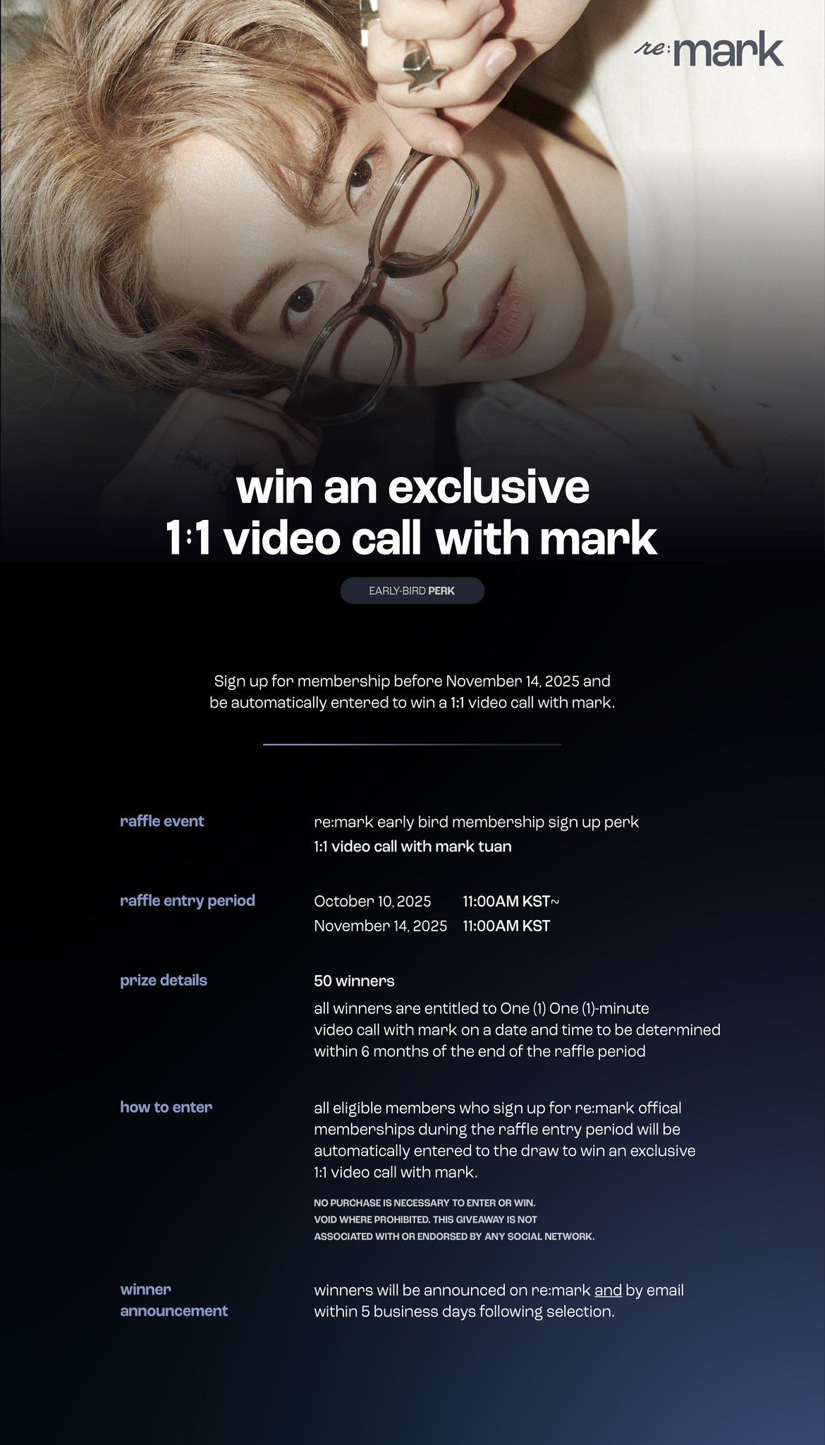 Mark - re:mark Video CallRaffle 🔗 https://remark.marktuan.com/contents ...