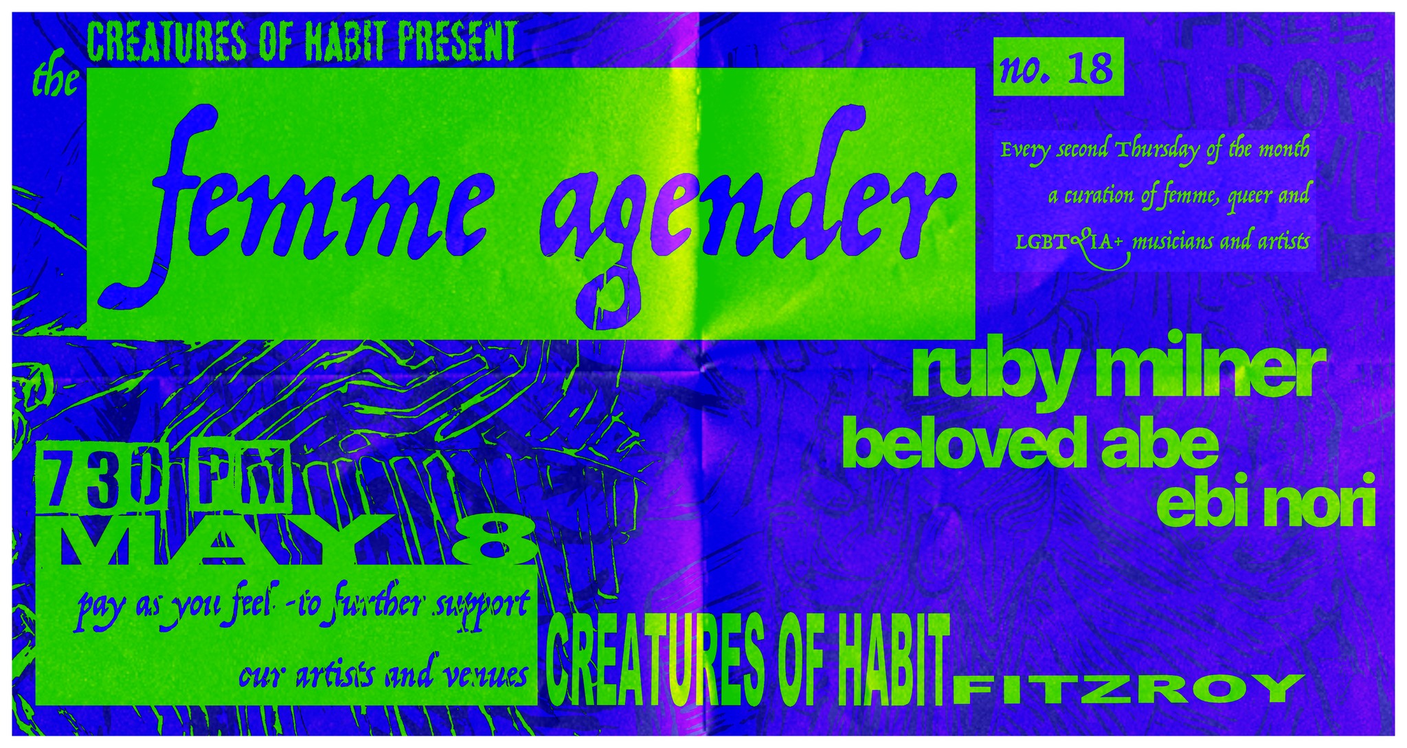 FEMME AGENDER NO.18 Ruby Milner , Beloved Abe & Ebi nori