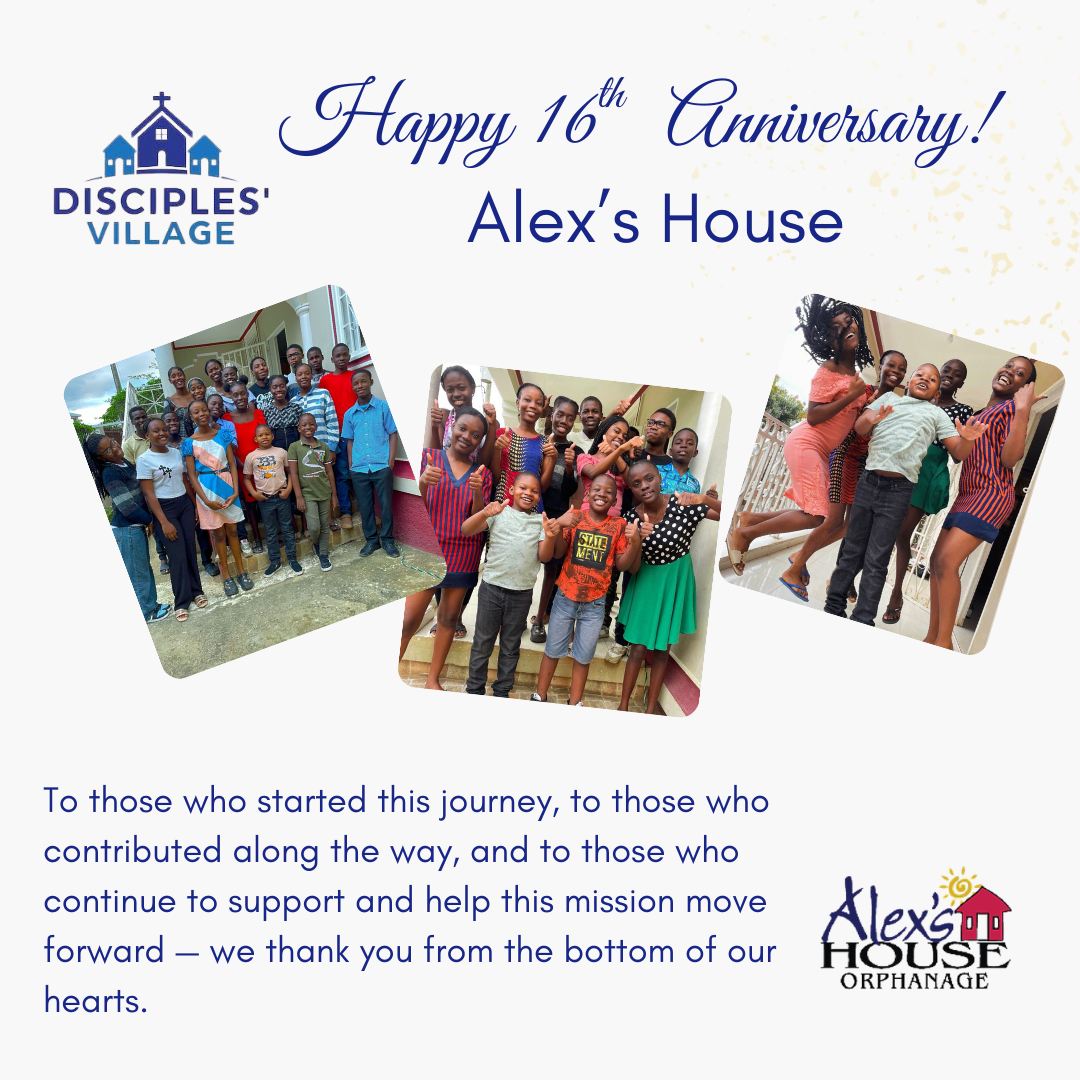 Disciples' - Happy 16th Anniversary to Alex's House! | Facebook