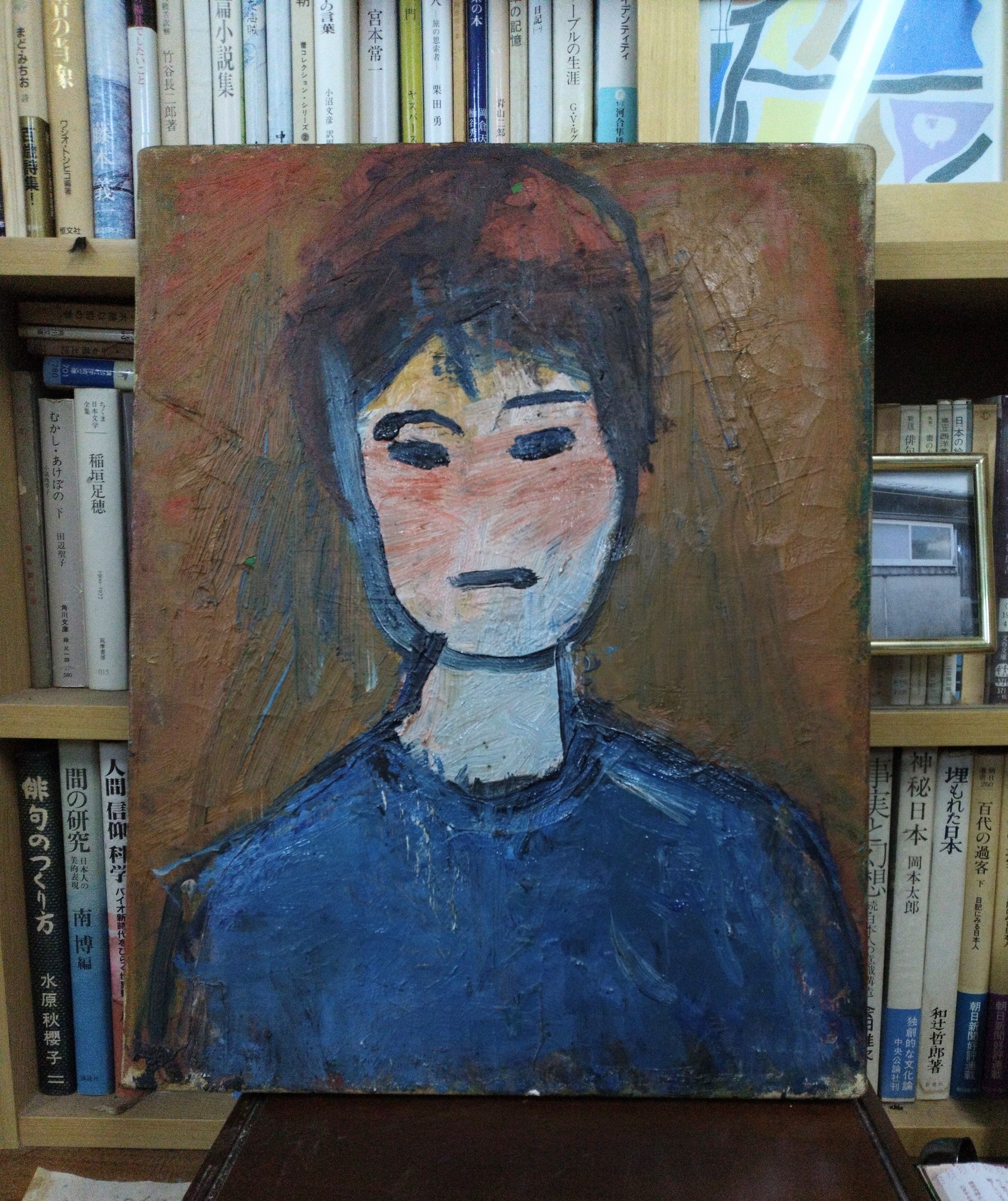 松野真理作品。油彩画 額装品 女性像 小品 松野真理作品。油彩画 額装品 女性像 小品 松野真理作品。油彩画 額装