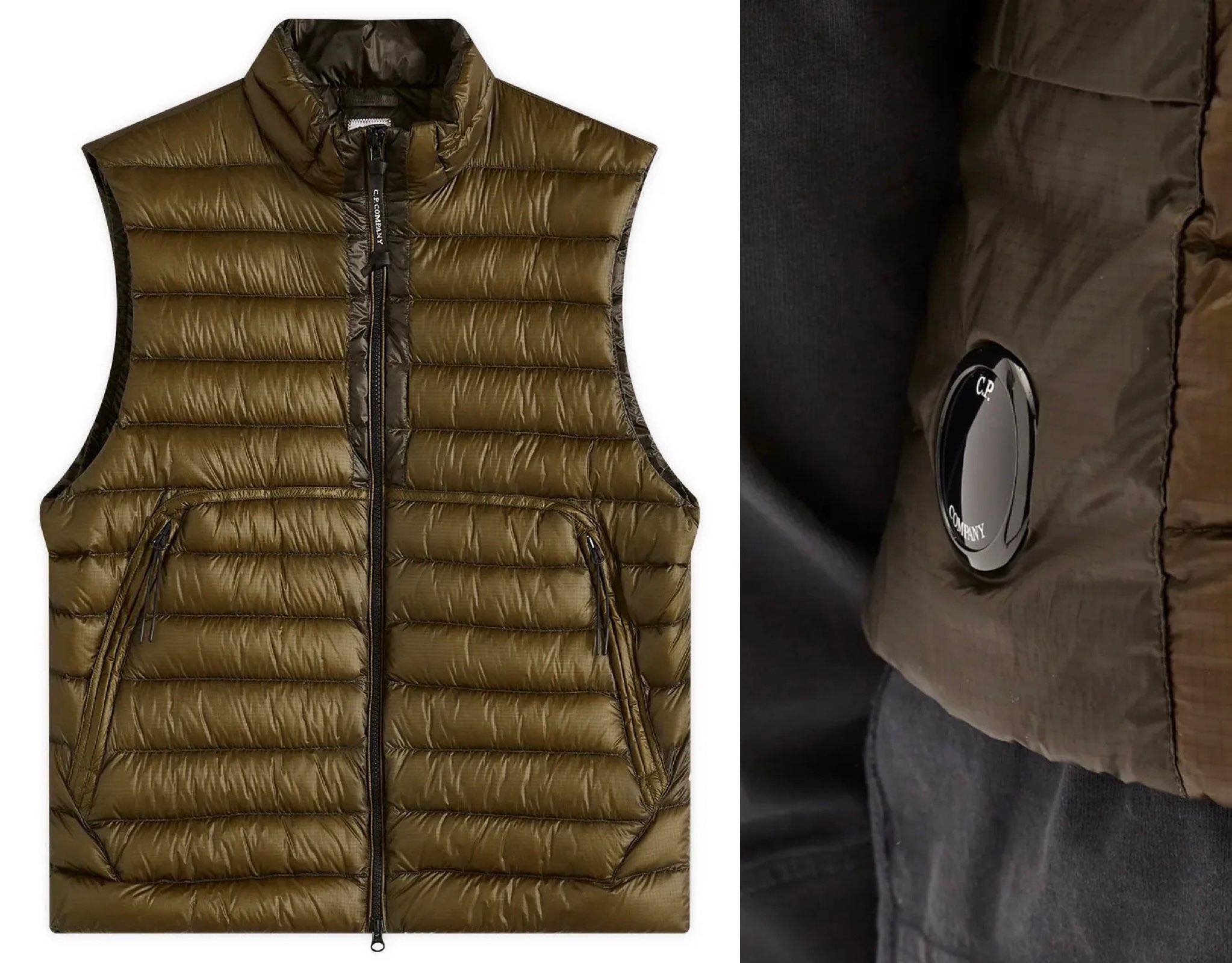 Cp Company 201A D.D Shell Lens Down Gilet In Ivy Green BNWT RRP 