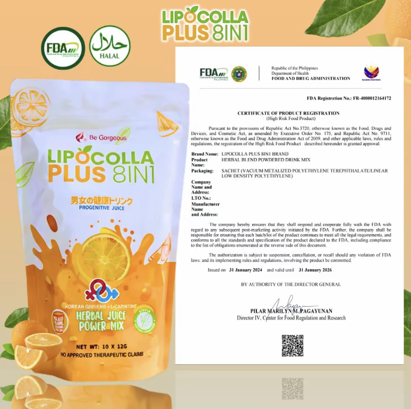 LipoColla Plus 8in1 Philippines Main Distributor