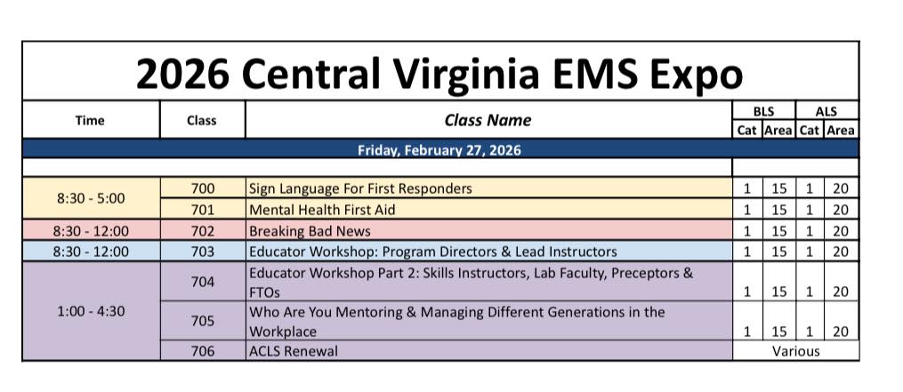 Central VA EMS Education Expo
