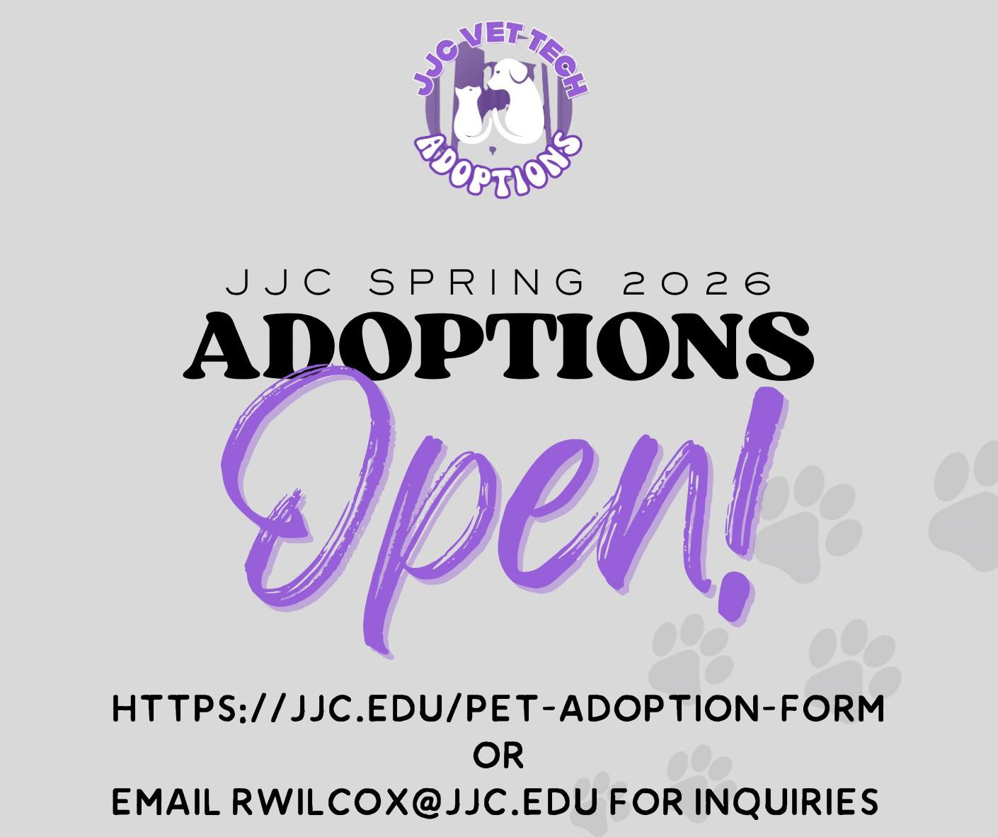 Joliet Junior College Veterinary Technology Program Adoptions | Joliet IL