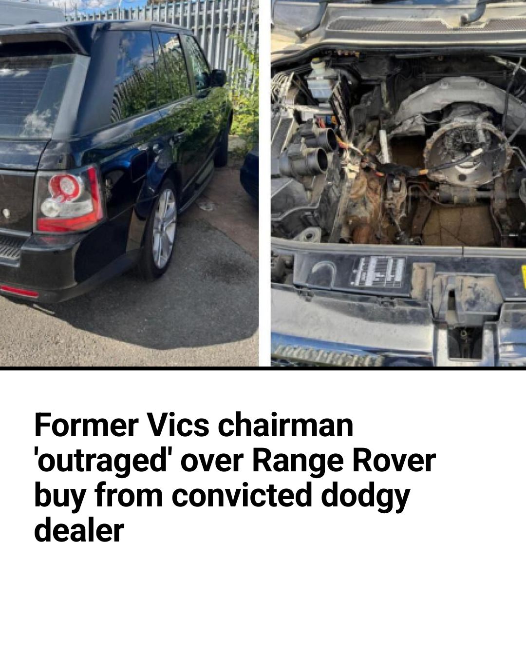 Northwich - The car suffered 'catastrophic engine failure' less than a ...