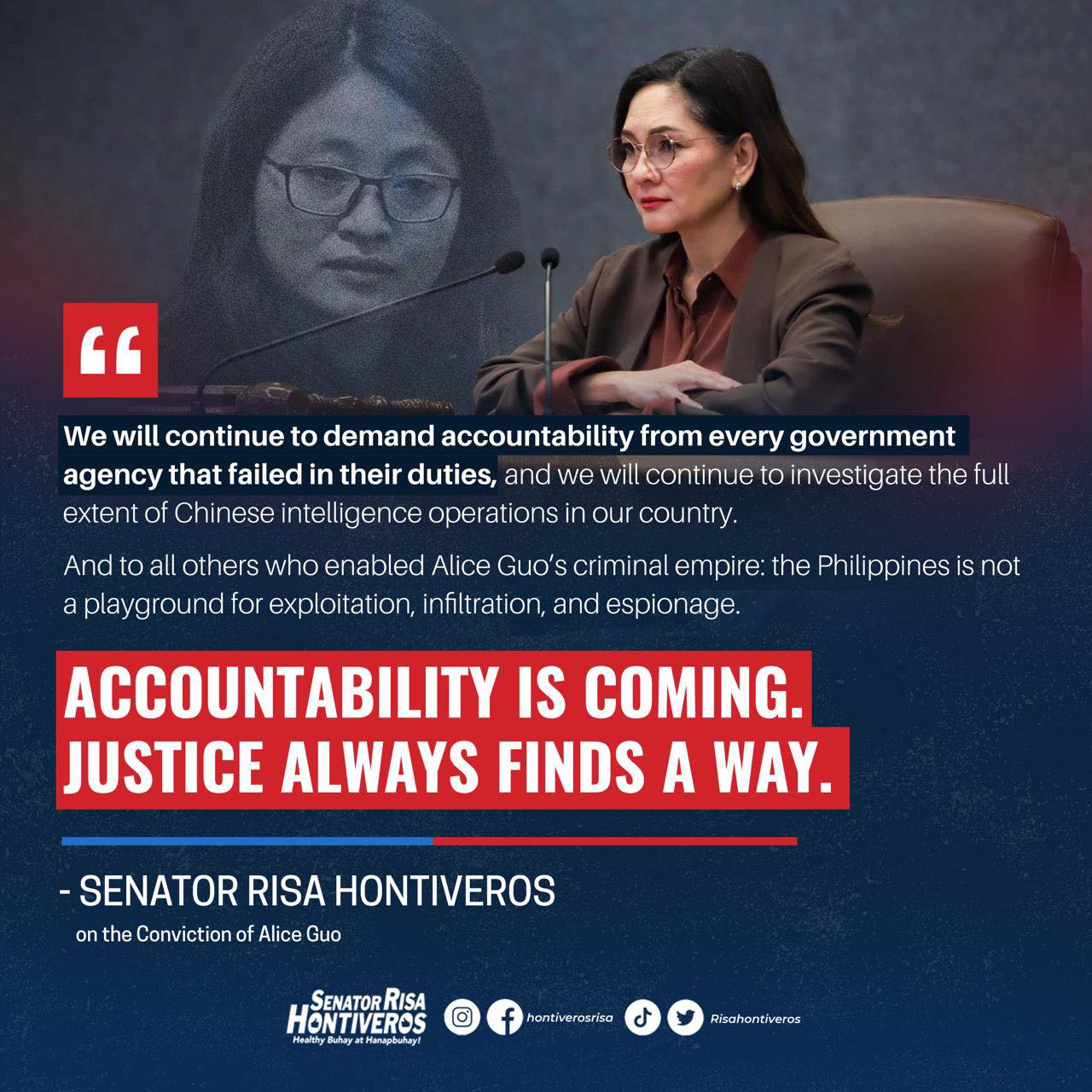 Maraming salamat sa mga biktima,... - Senator Risa Hontiveros | Facebook