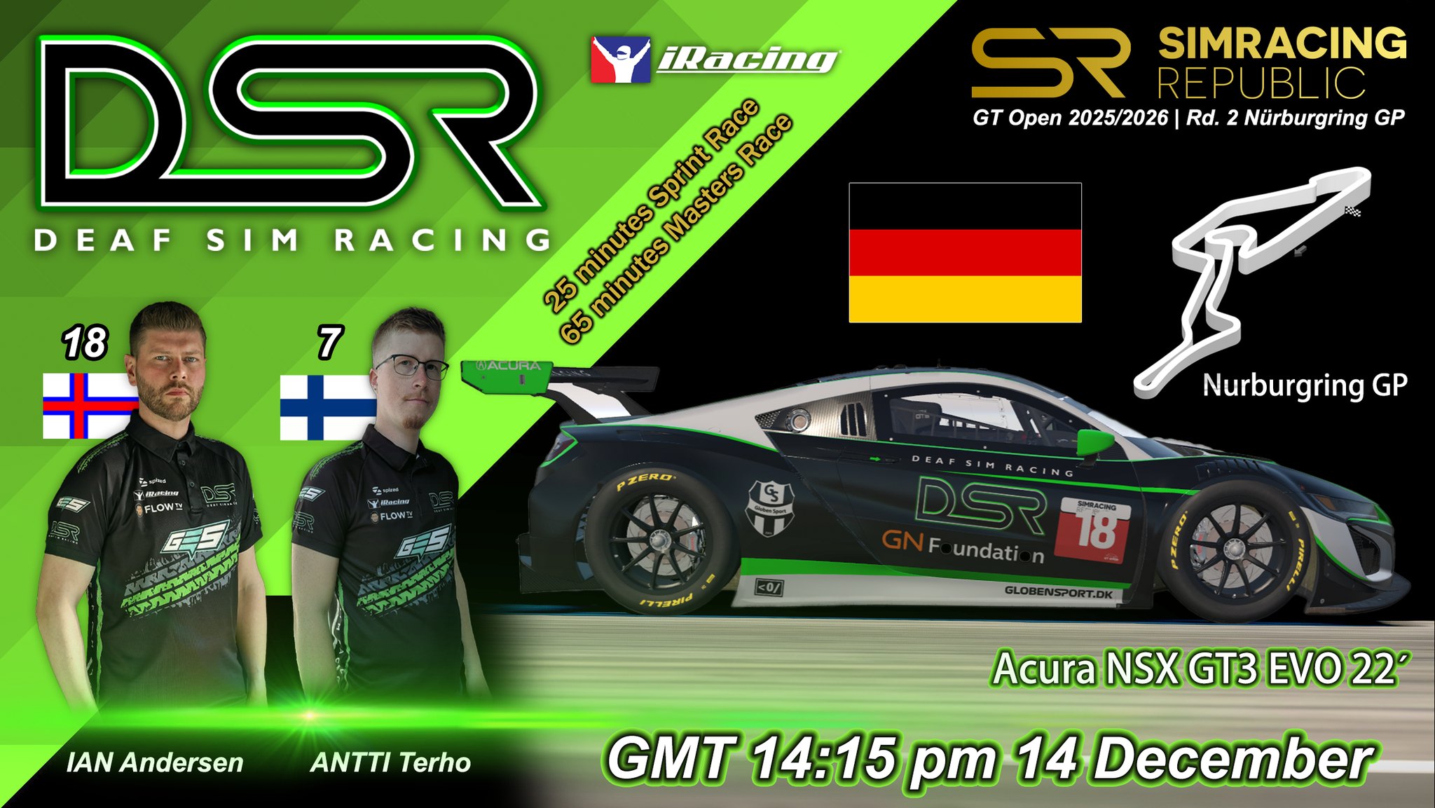 Deaf - DSR driver Ian Andersen - Racing is ready to collect more points ...