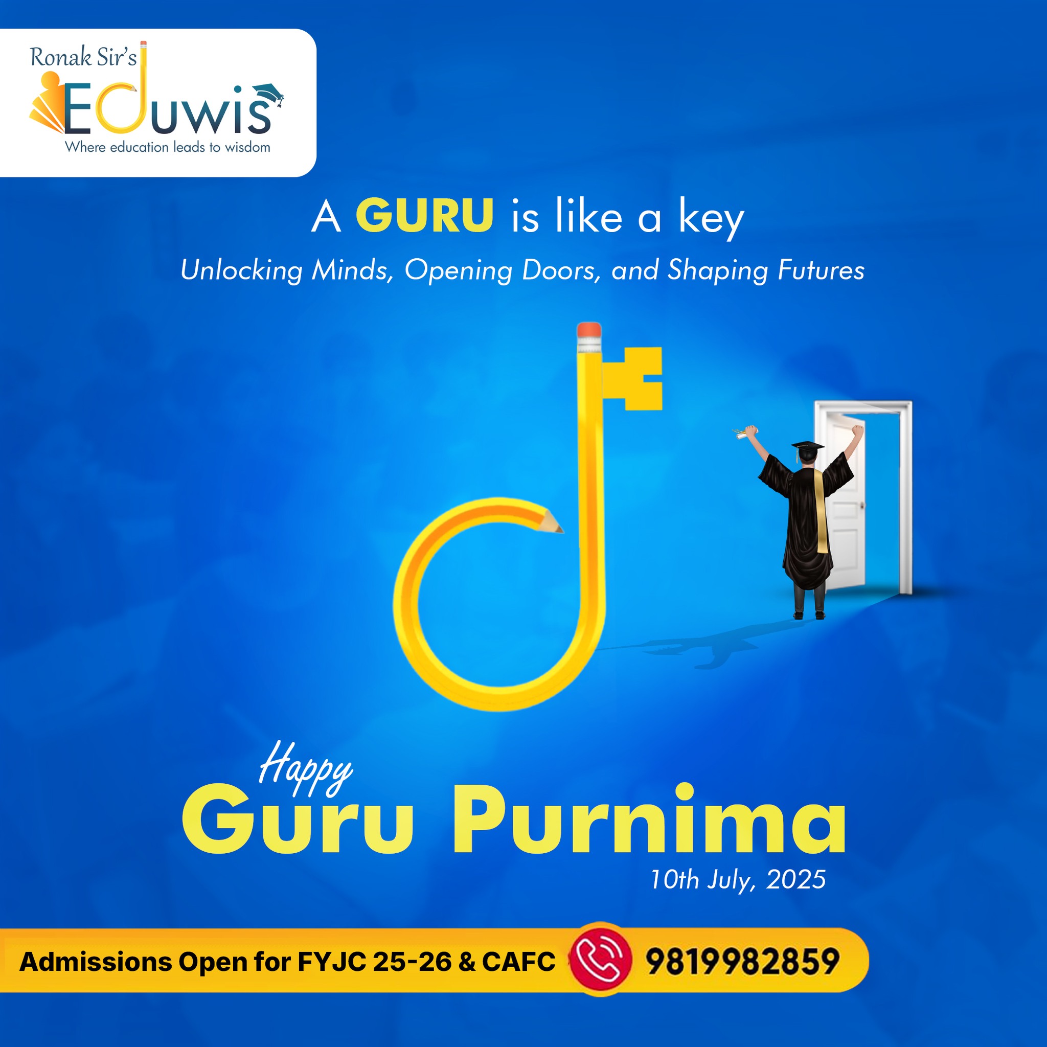 Ronak - 🎓 “Behind every ‘I did it’ moment, there’s a Guru who said ‘You ...