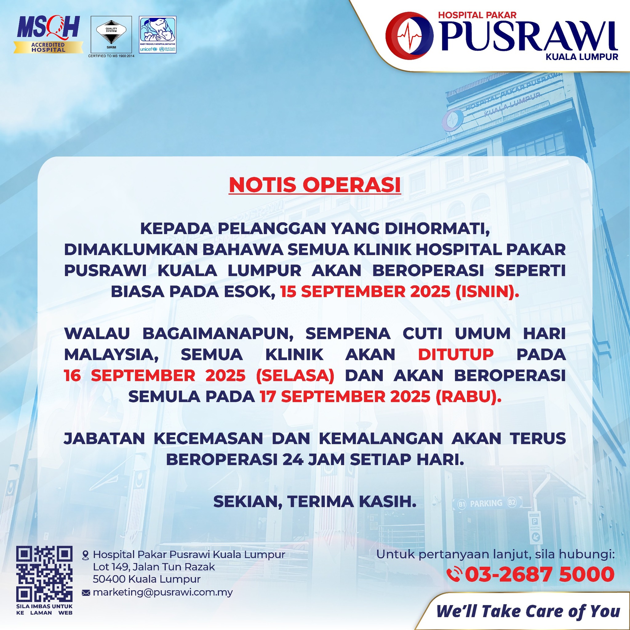 Hospital Pakar Pusrawi Kuala Lumpur - Mari kenali Doktor Pakar ...