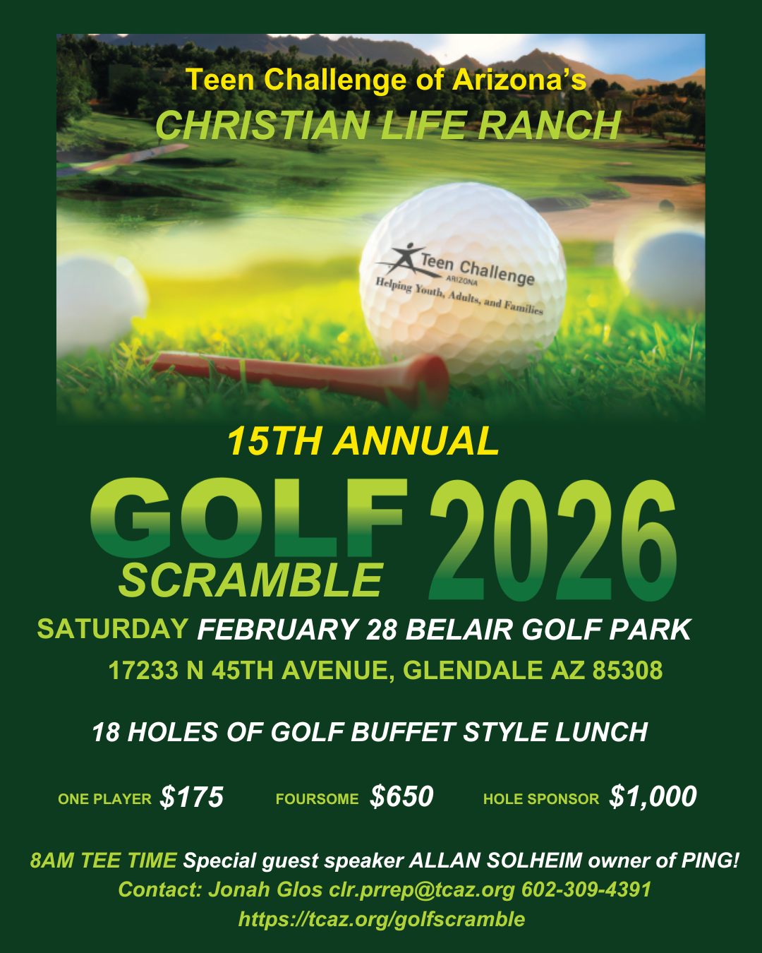 ⛳ Spots are filling... - Teen Challenge Christian Life Ranch | Facebook