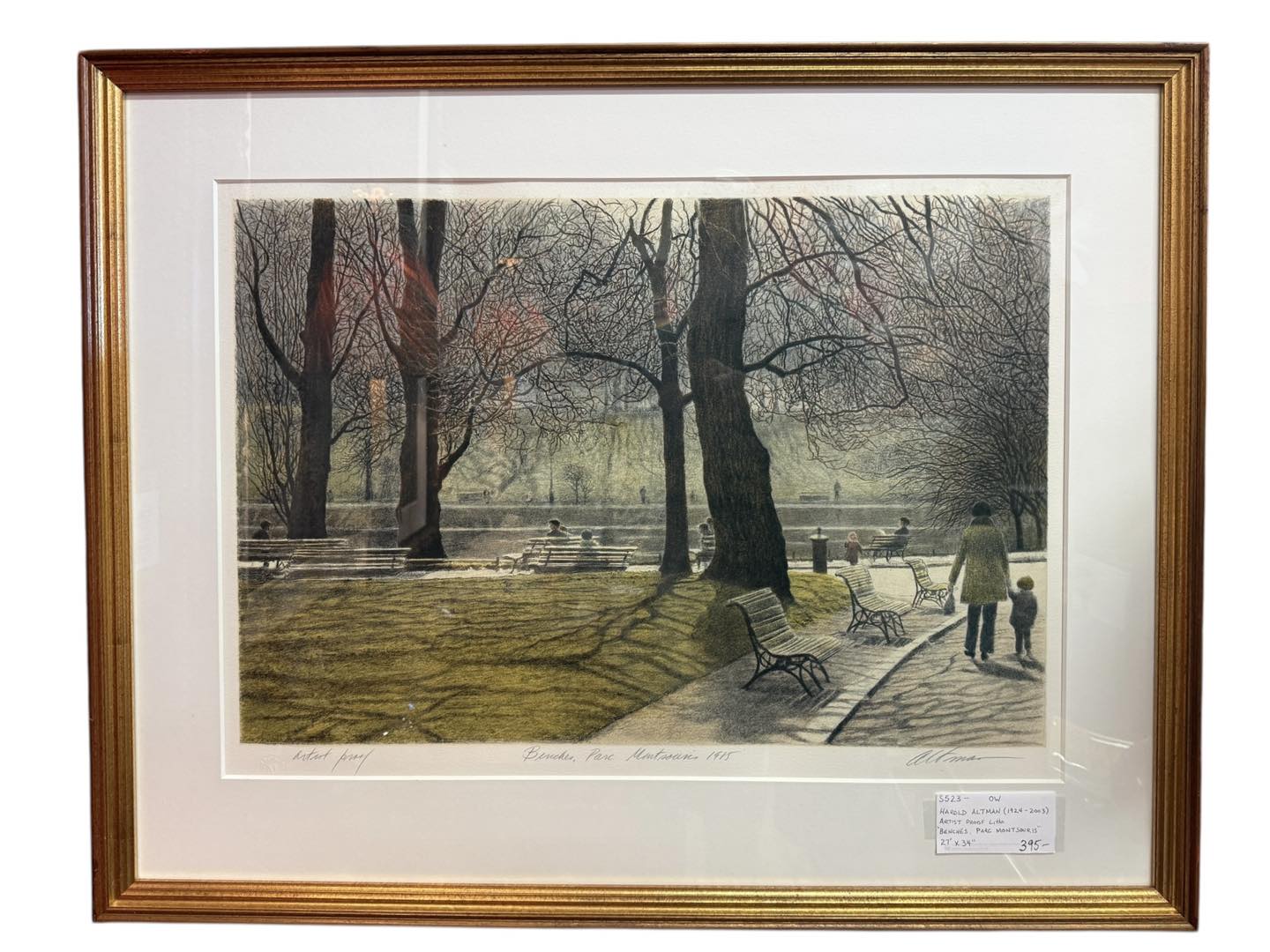 HAROLD ALTMAN – “COUPLE” – 1990 COLOR LITHOGRAPH Offered is a
