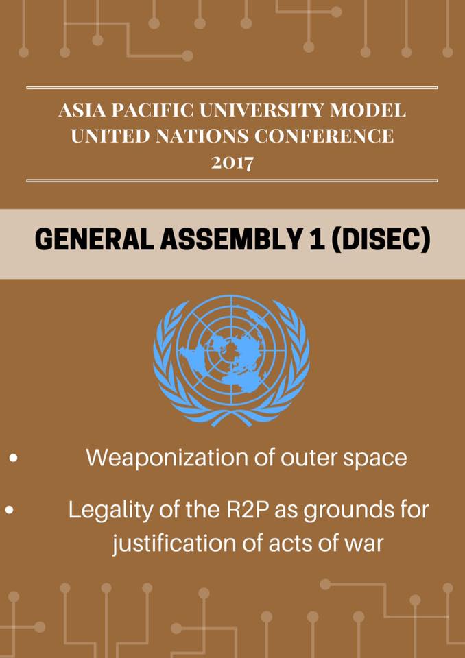 Asia Pacific University Model United Nations - 5th August: Asia Pacific ...