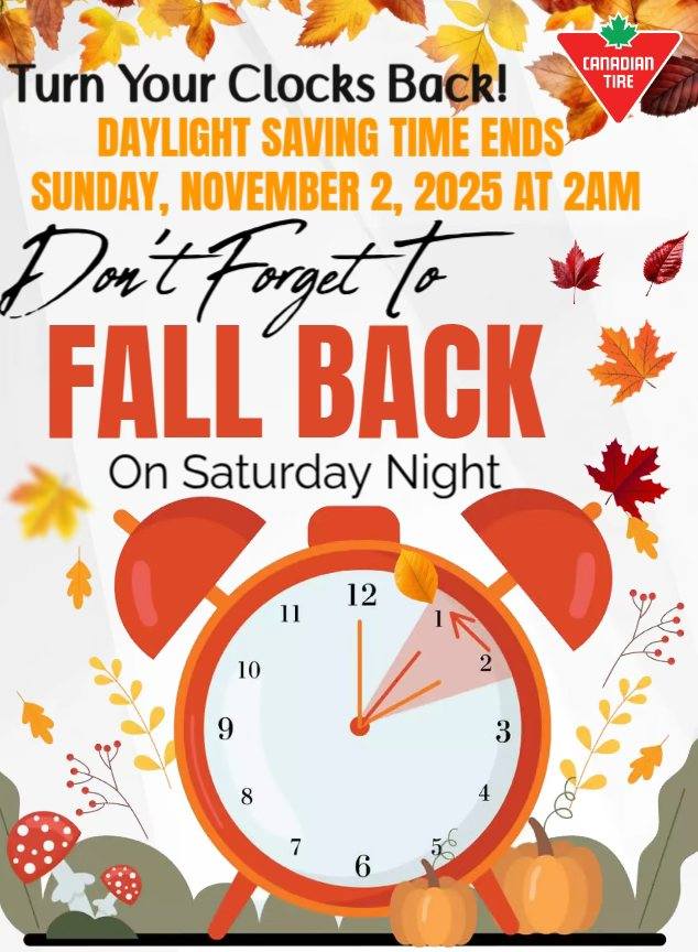 Canadian - ⏰ Don’t forget to ‘fall back’ this weekend! ‼️ Daylight ...