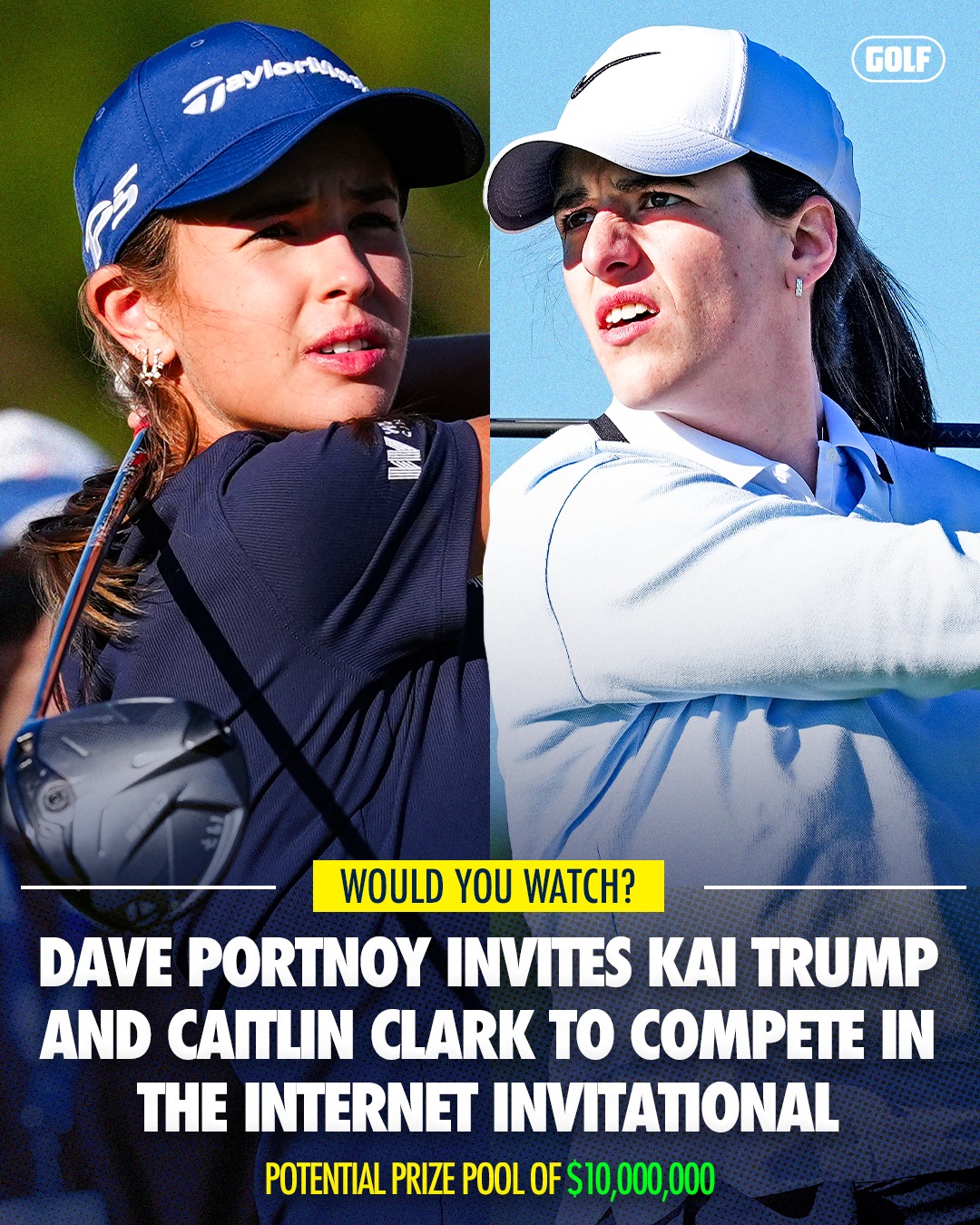 GOLF.com - Dave Portnoy wants Kai Trump and Caitlin Clark... | Facebook