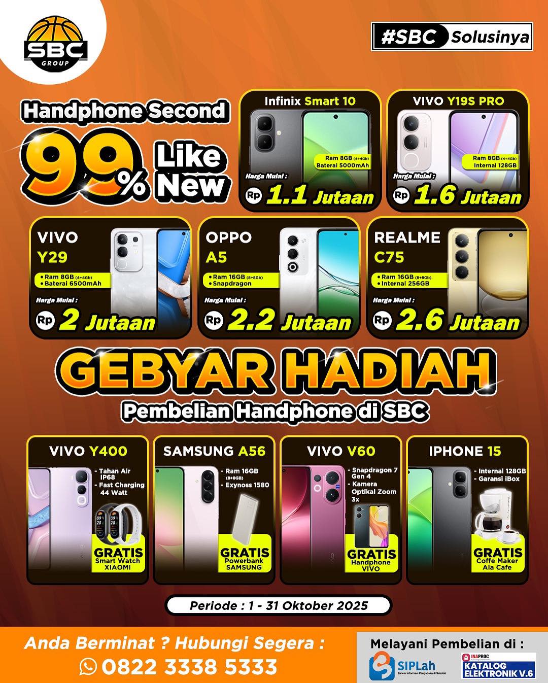SBC - 📱 PROMO OKTOBER SBC HANDPHONE! 🎉 Bulan baru, gadget baru! 😍 ...