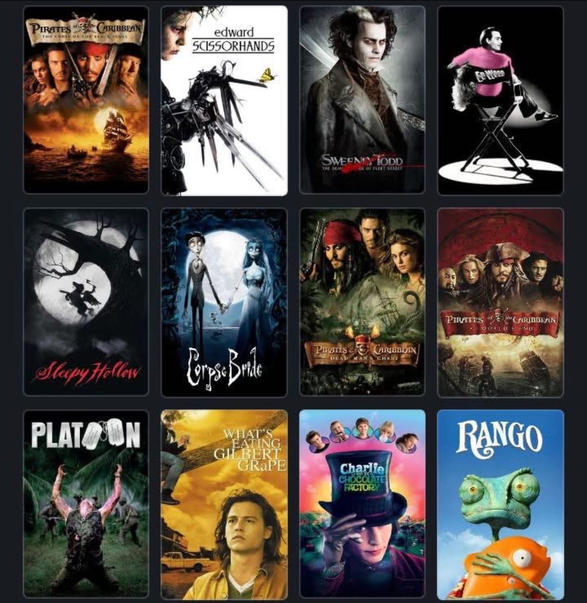 Rumbledore - 12 Depp movies… you can only keep 2 🤔 #fblifestyle | Facebook