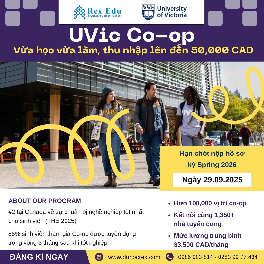 Rex - 🌟 UVic Co-op - Vừa học vừa làm, thu nhập lên đến 50,000 CAD 💼🇨🇦 ...