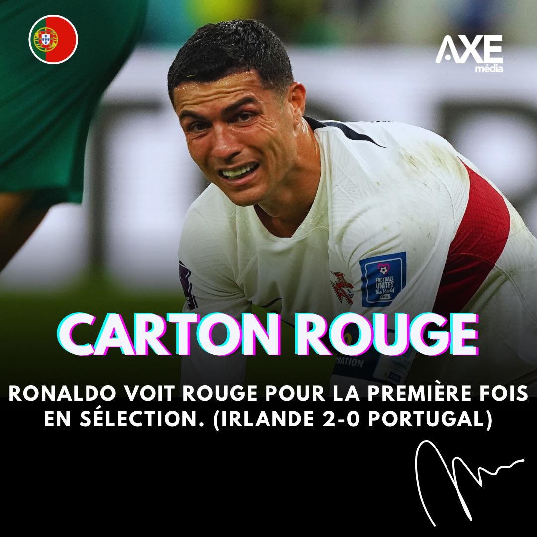 Alain - Carton rouge pour CR7, une première en sélection. Après un coup ...