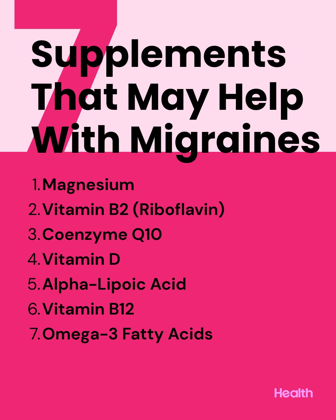 Research suggests that some supplements, including magnesium, vitamin D, and others, may help reduce the frequency or severity of migraine attacks. See link below ⬇️