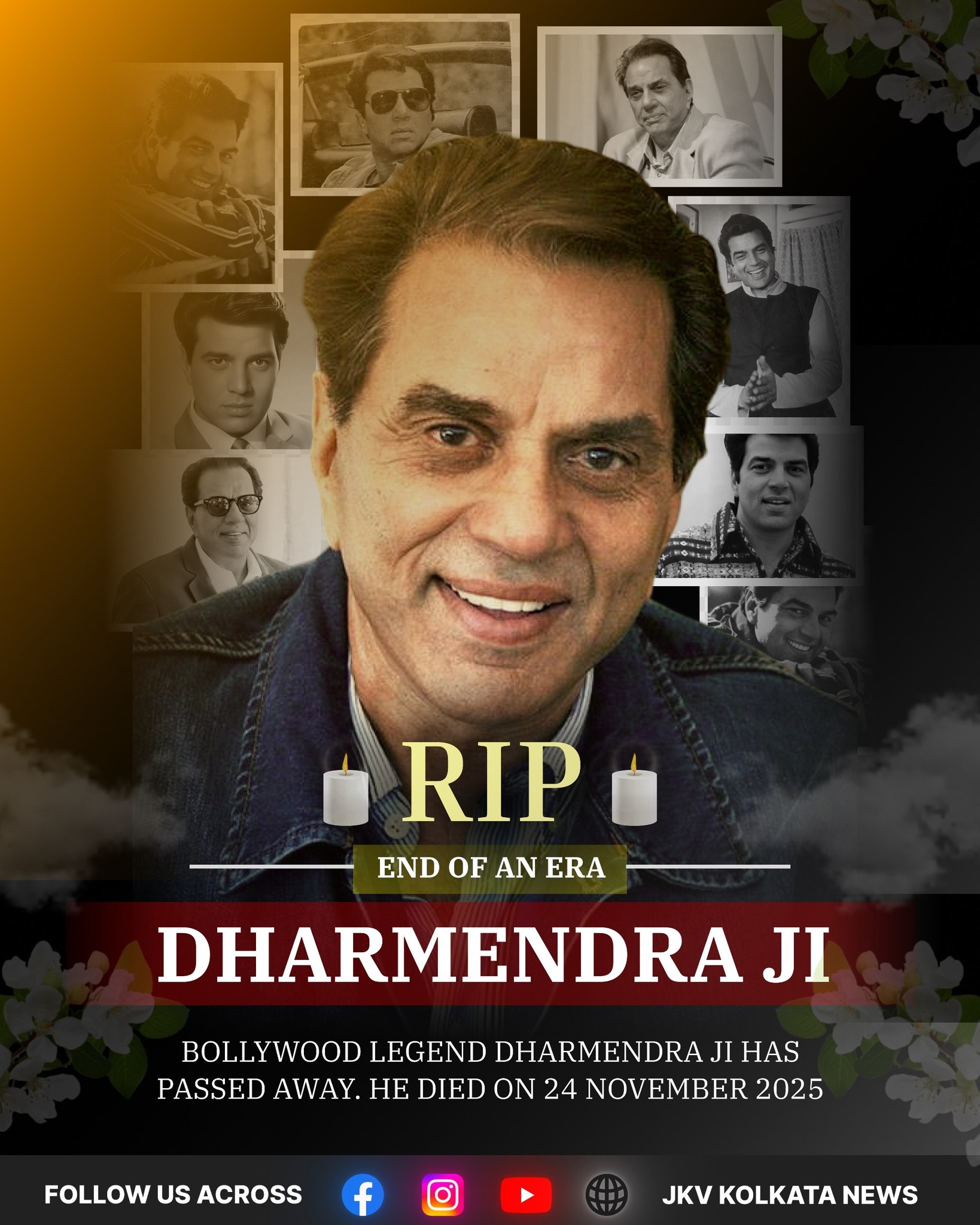 Renowned actor Dharmendra,... - JKV Kolkata News | Facebook