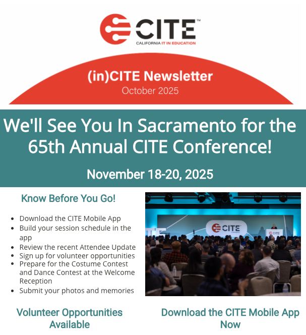CITE - The October (in)CITE Newsletter is now live! We talk about 2025 ...
