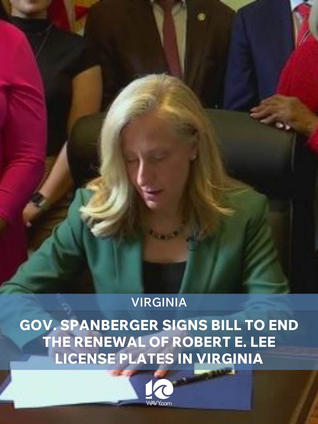 Gov. Abigail Spanberger signed Del. Dan Helmer's bill to end the