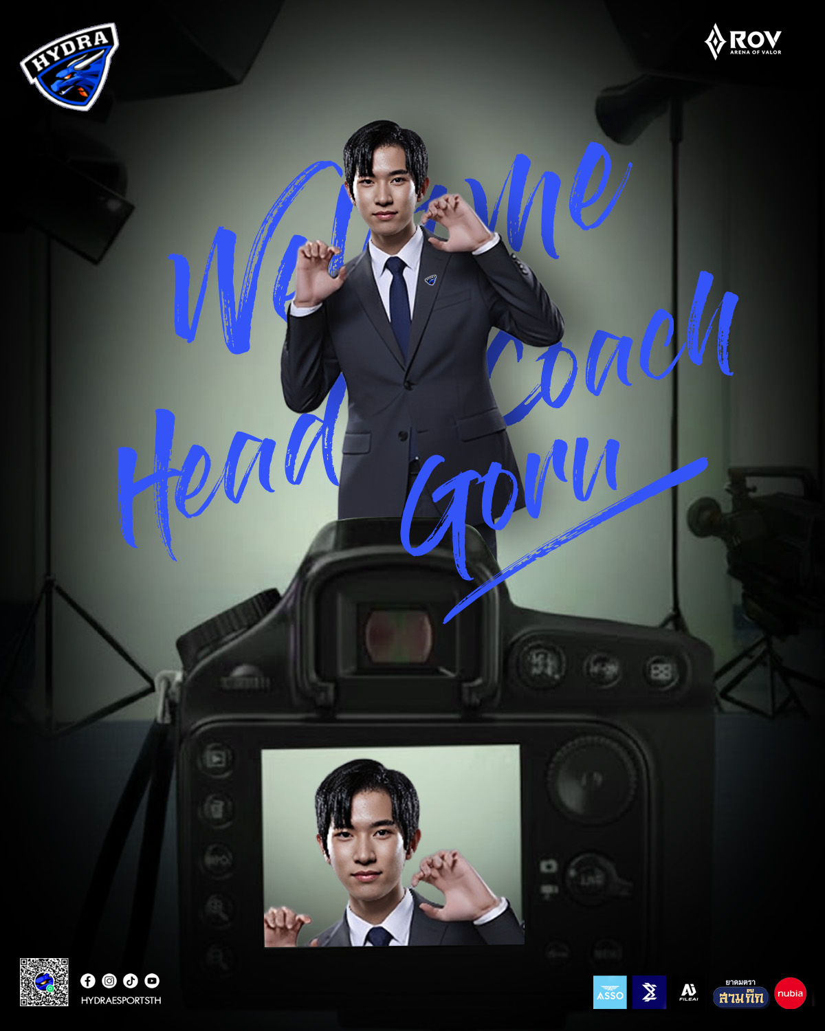 Hydra - Welcome GORU ในตำแหน่ง Head coach hydra ในรายการ Rov pro league ...