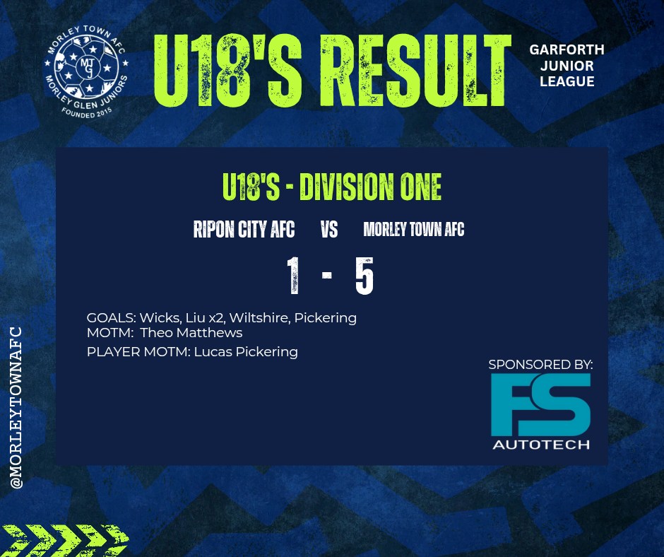 Morley Town AFC - Our under 18's once again showed a... | Facebook