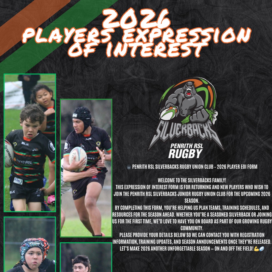 Penrith - 🦍 Penrith RSL Silverbacks Rugby Union Club – 2026 Player EOI ...