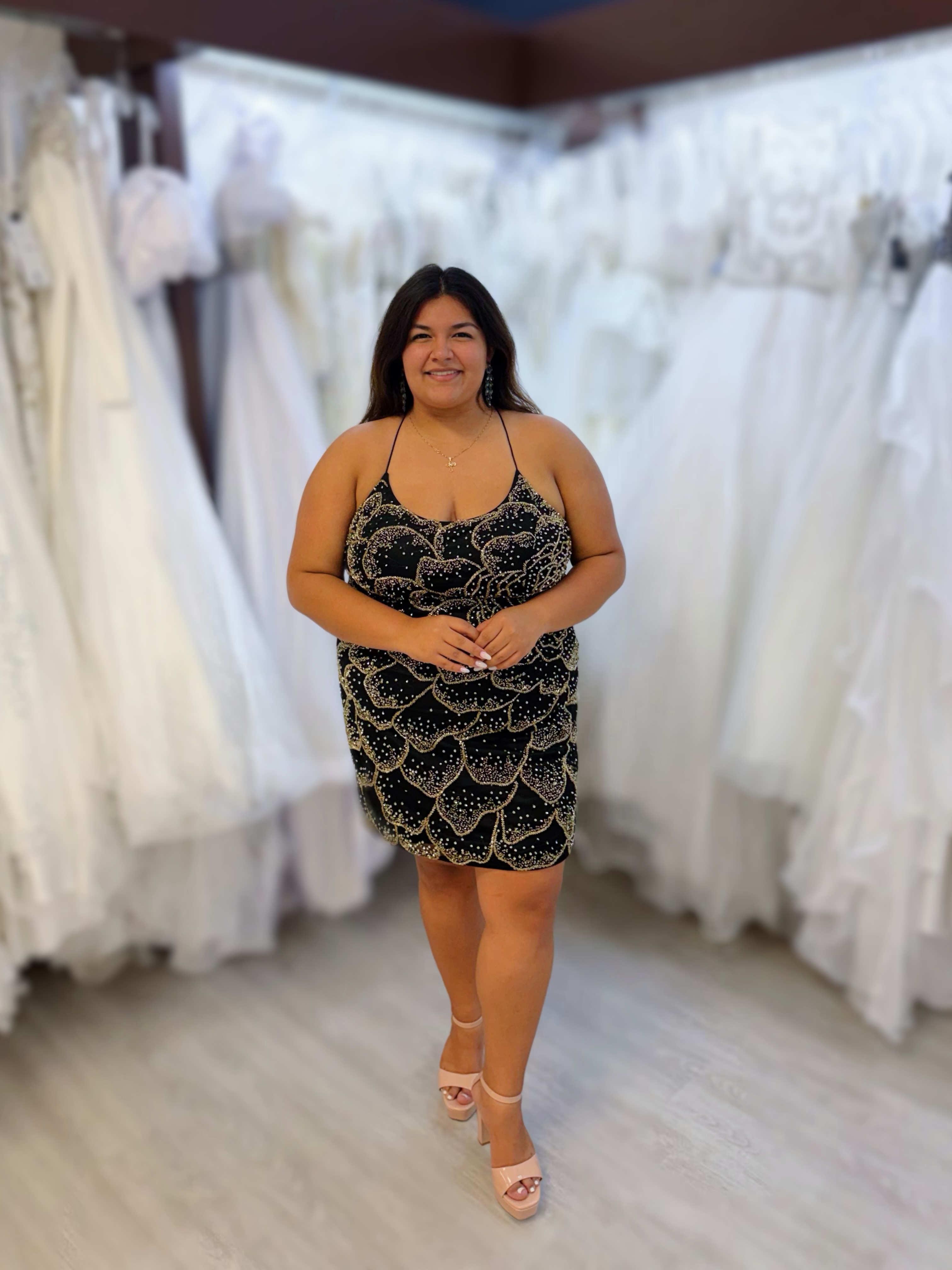 gold dress size 24 New black and sparkling formal at Hollywood Bridal and Formal gold dress