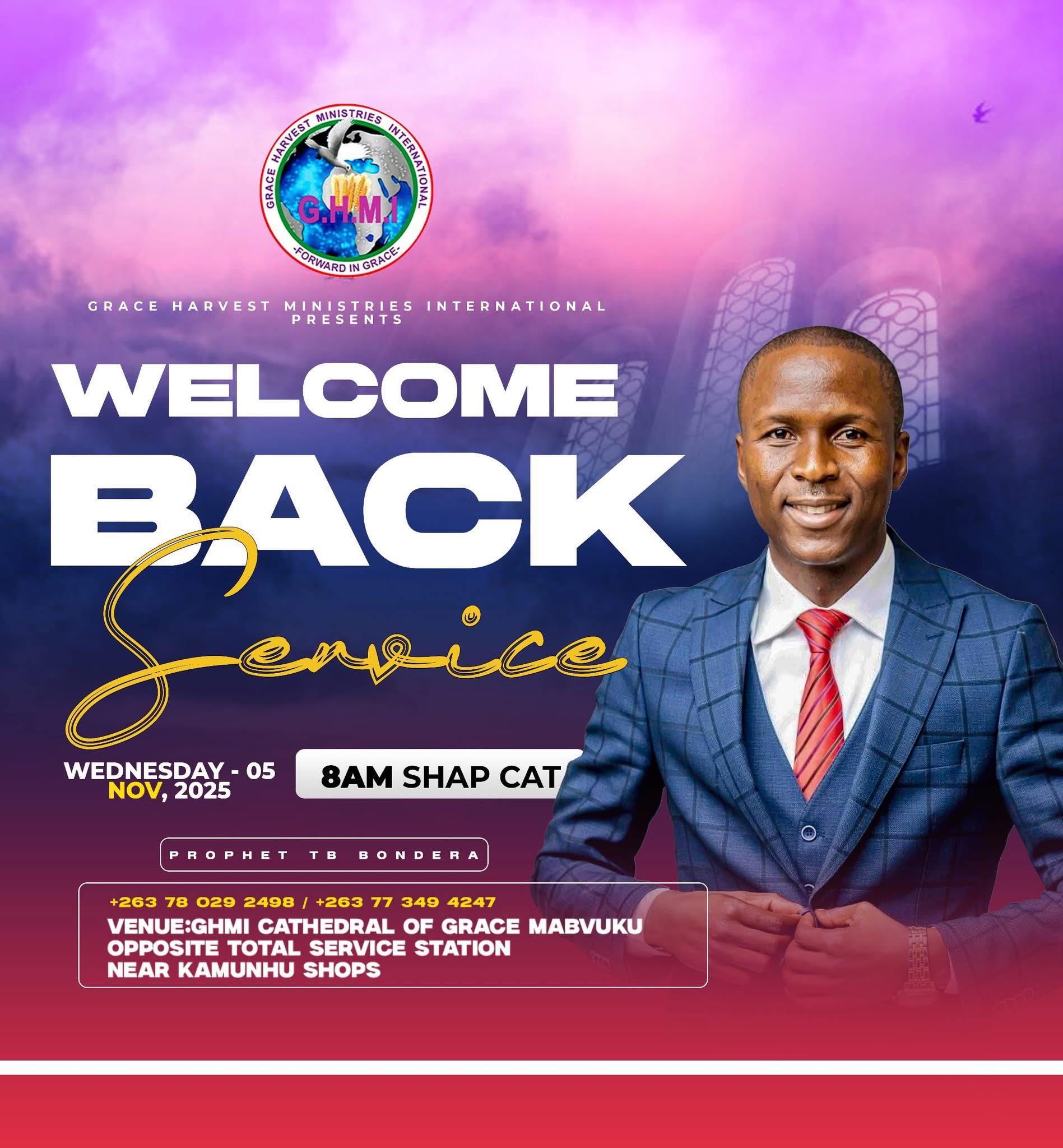 Welcome Back Service || Prophet Dr TB... - Prophet TB Bondera | Facebook