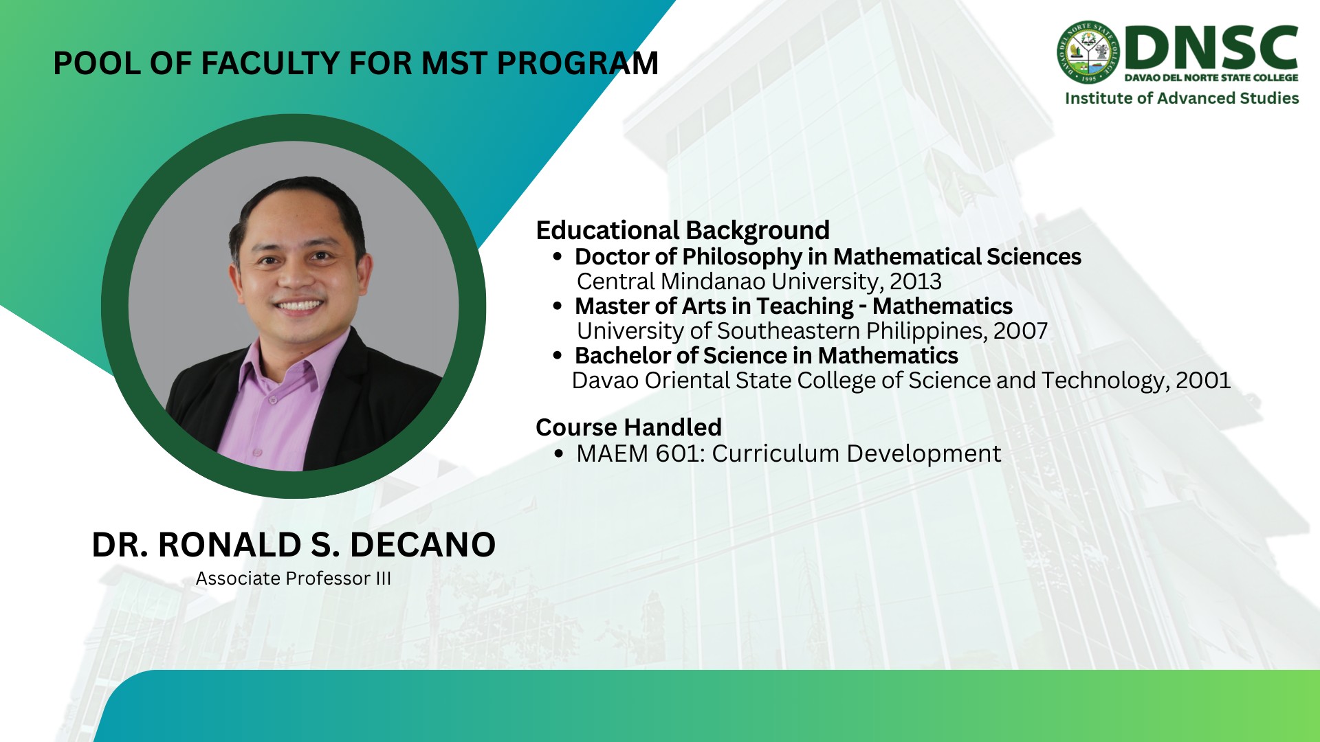 DNSC - Institute of... - DNSC - Institute of Advanced Studies