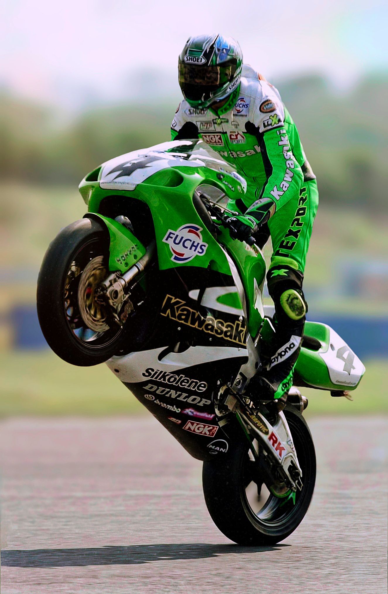 Akira Yanagawa 4️⃣🇯🇵 Kawasaki zx7r WSBK 2000 #wheeliewednesday