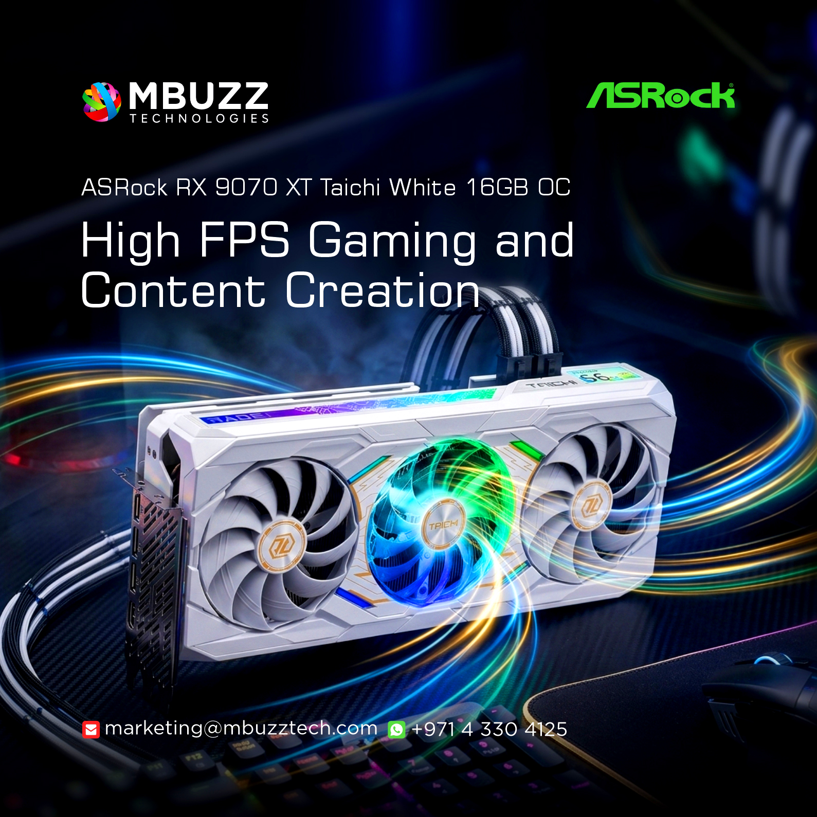 The ASRock Radeon RX 9070 XT Taichi White 16GB OC — built for next 