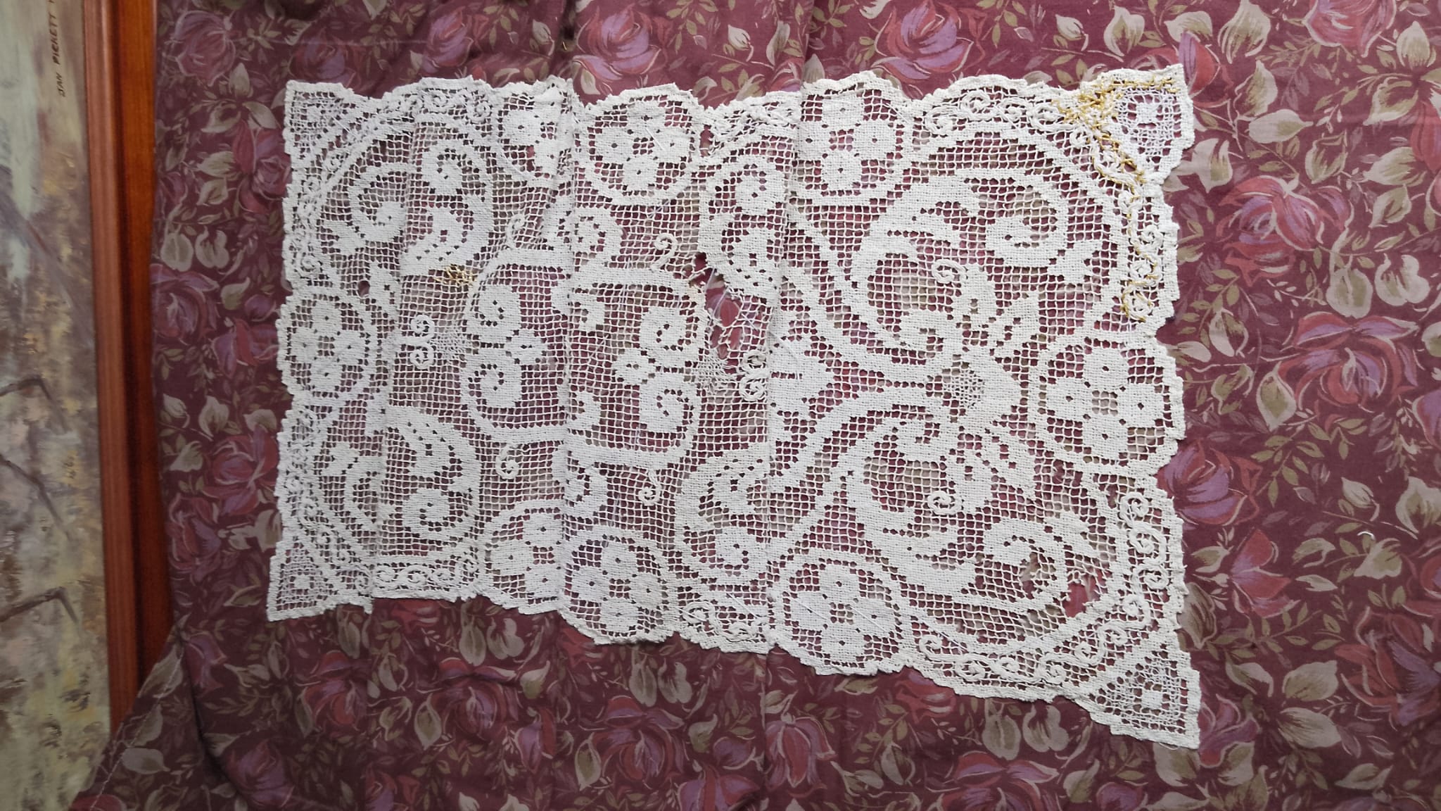 Lacis or filet lace designs from the 16th century
