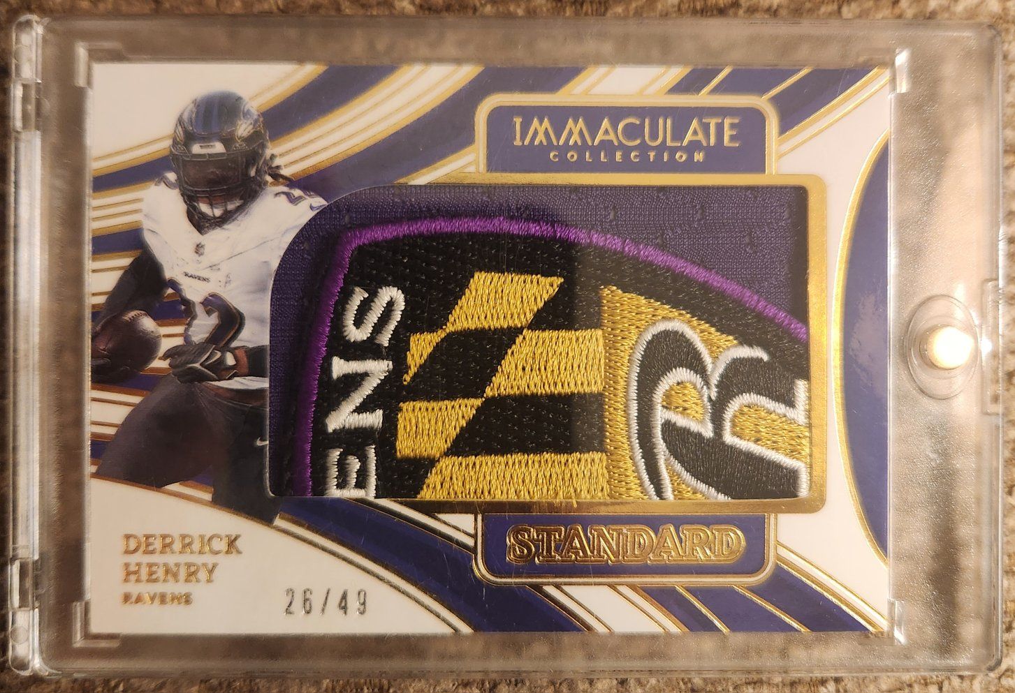 Derrick Henry patch card from Immaculate Collection