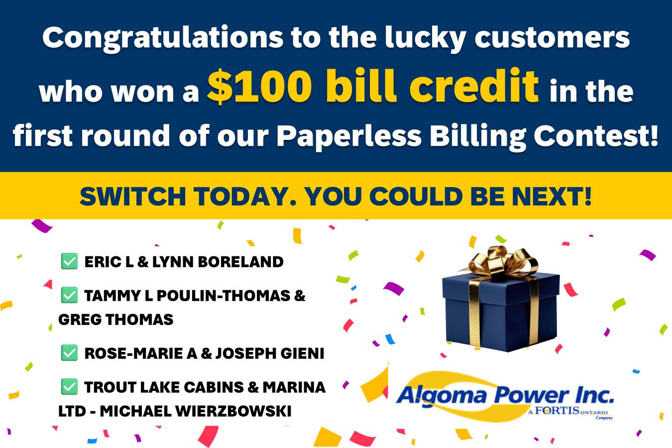 Algoma - Big congratulations to the winners of the first round of our ...